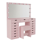 15 Drawers Vanity Set - Pink