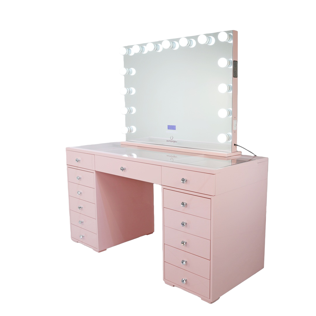 Glam & Glow – Smart Vanity Set Pink Edition — 13 Drawers