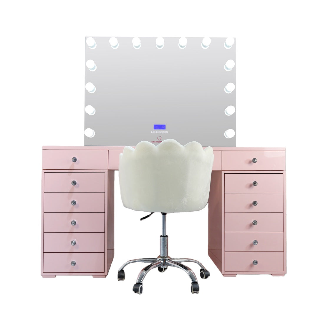 Glam & Glow – Smart Vanity Set Pink Edition — 13 Drawers