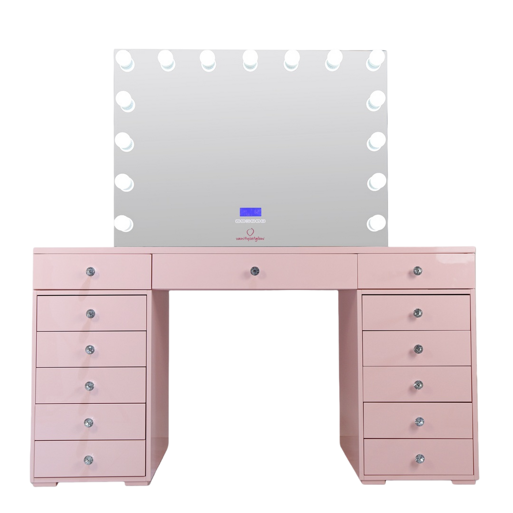 Glam & Glow – Smart Vanity Set Pink Edition — 13 Drawers