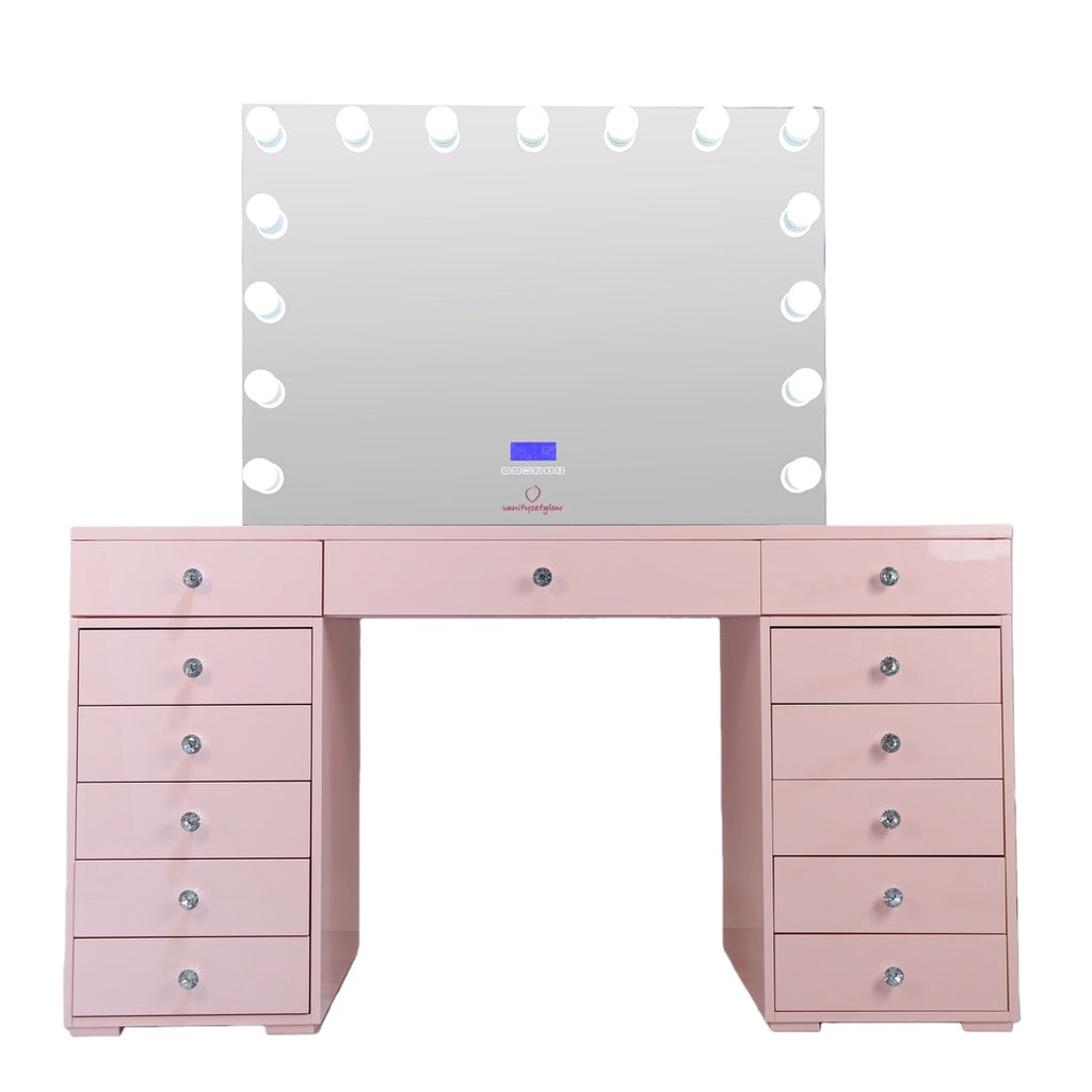 Glam & Glow – Smart Vanity Set Pink Edition — 13 Drawers
