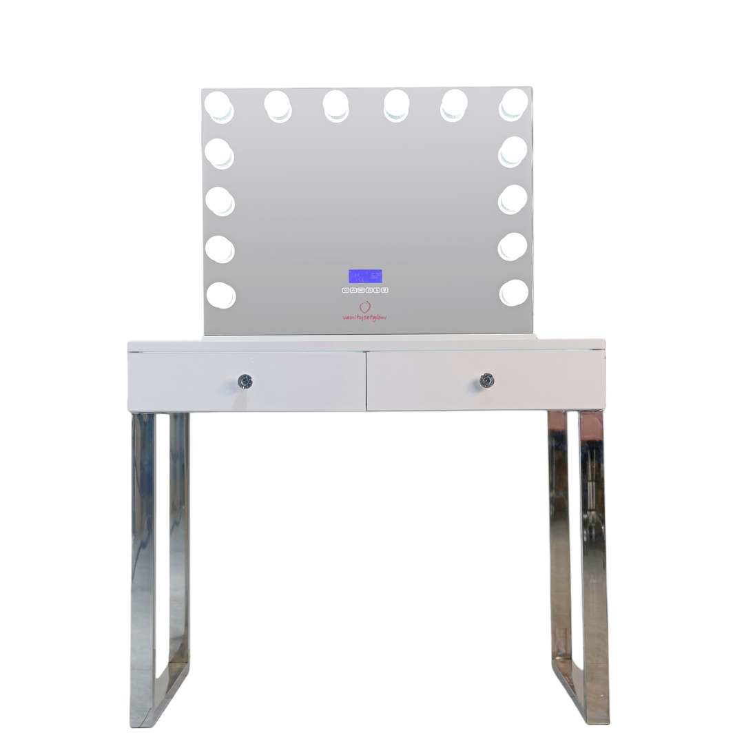 Baby Glow – Smart Vanity Set Glossy White Edition — 2 Drawers