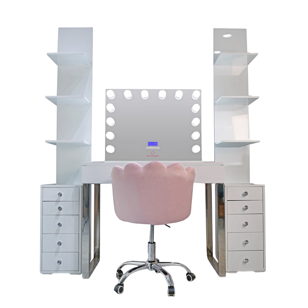 Baby Glow – Smart Vanity Set Glossy White Edition — 2 Drawers