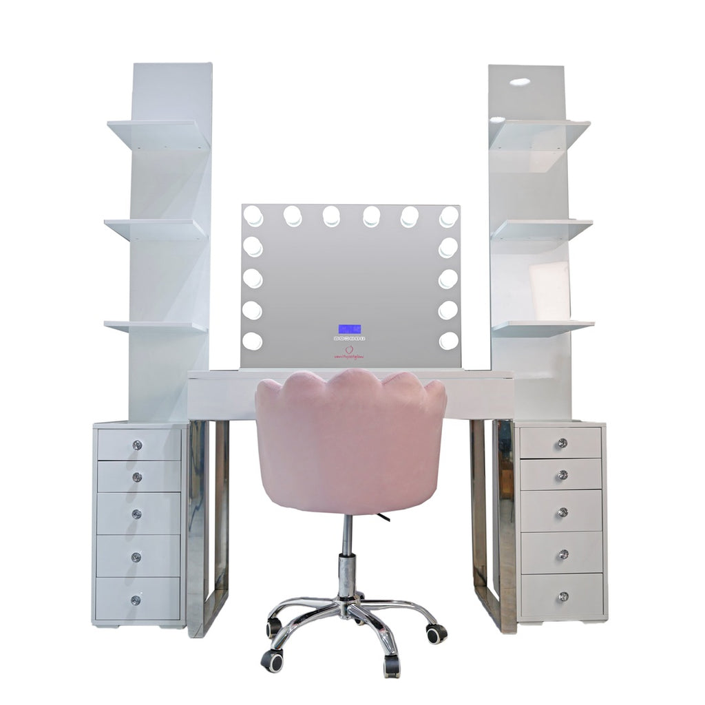 Baby Glow – Smart Vanity Set Glossy White Edition — 2 Drawers