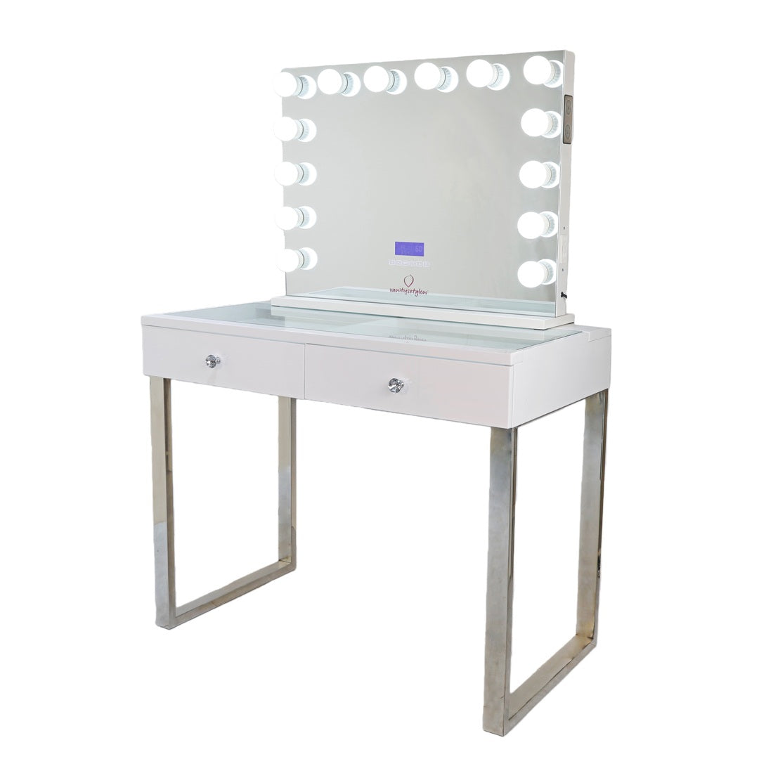 Baby Glow – Smart Vanity Set Glossy White Edition — 2 Drawers