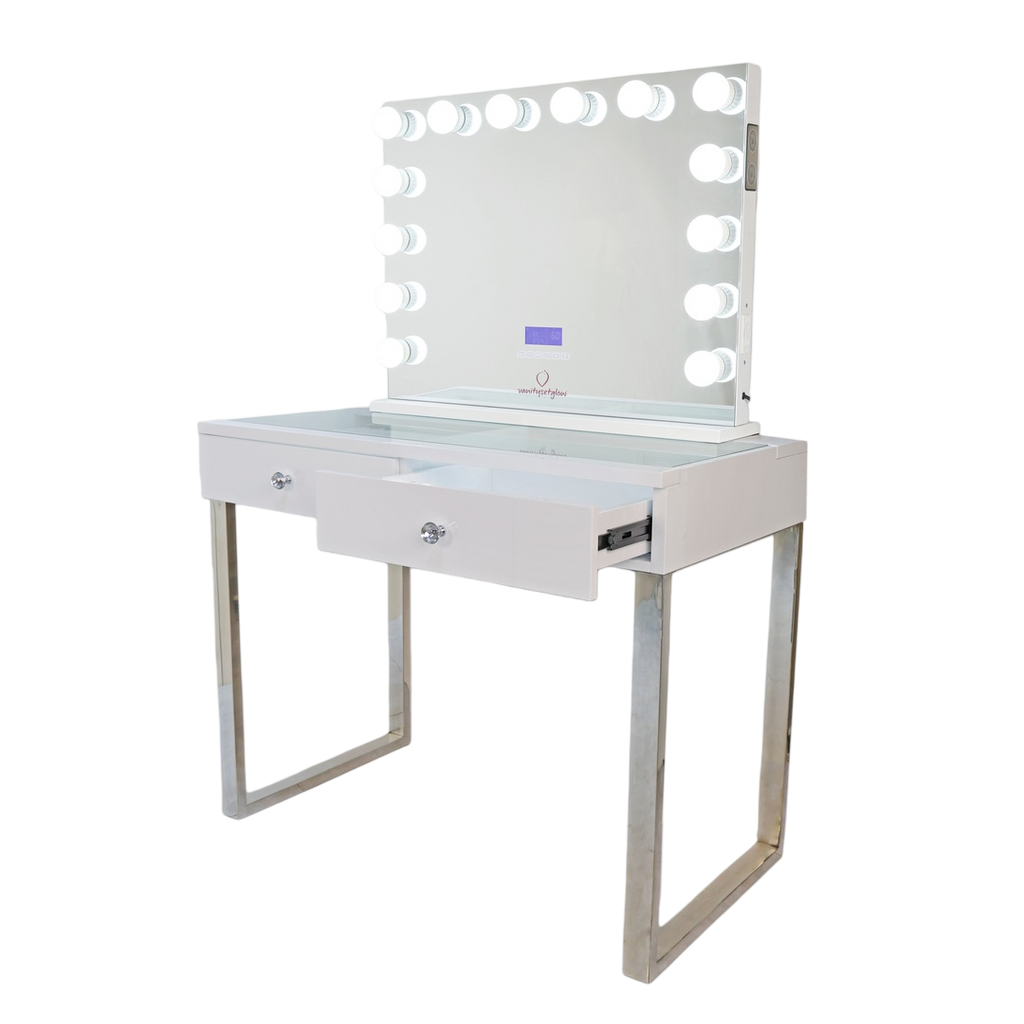 Baby Glow – Smart Vanity Set Glossy White Edition — 2 Drawers