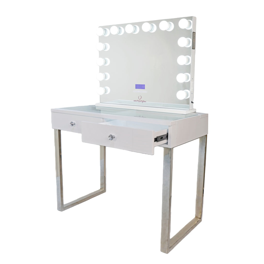 Baby Glow – Smart Vanity Set Glossy White Edition — 2 Drawers