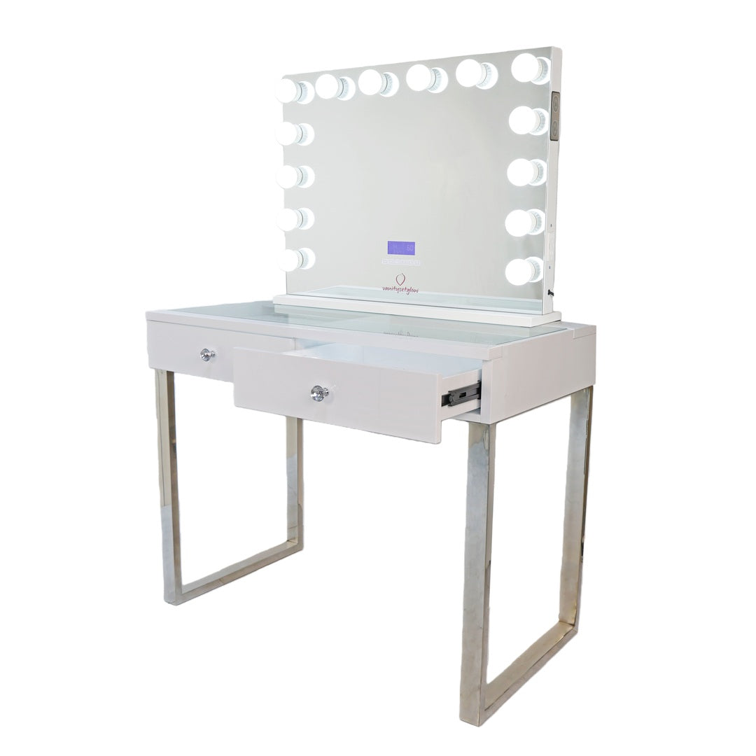 Baby Glow – Smart Vanity Set Glossy White Edition — 2 Drawers