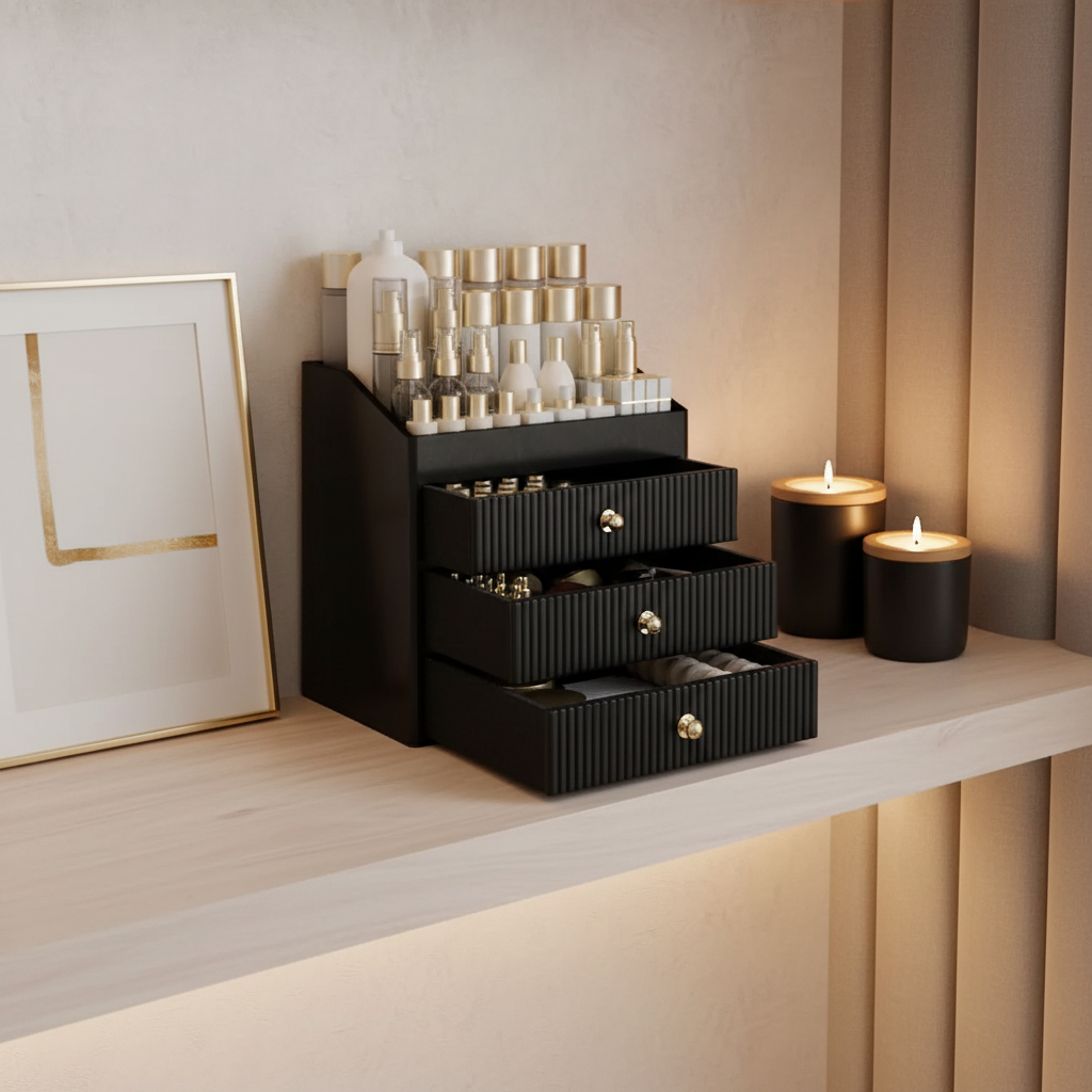 Makeup Organizer With 3 Drawers