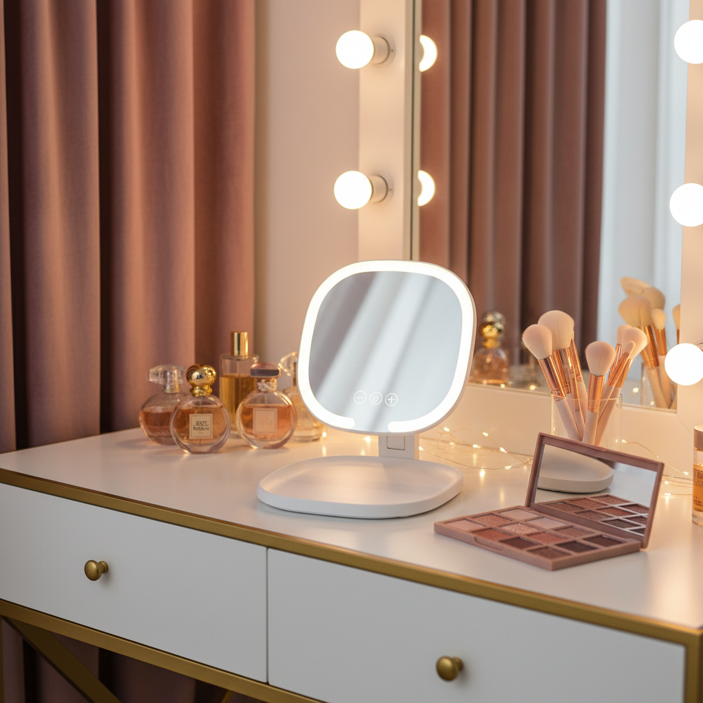 Tabletop LED Makeup Mirror