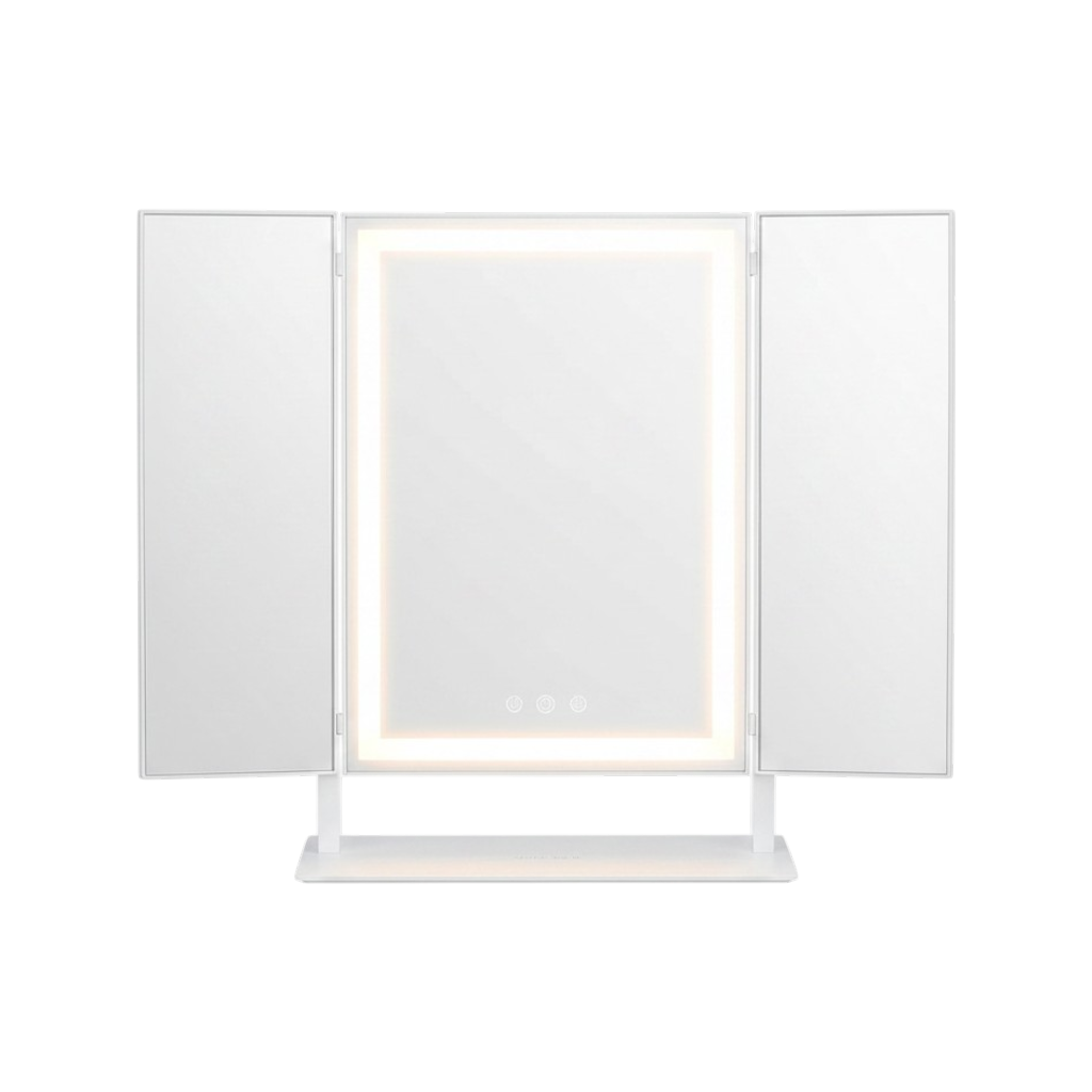 Tabletop Foldable Makeup Mirror With LED Light