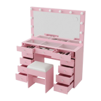 11 Drawers Vanity Set - Pink